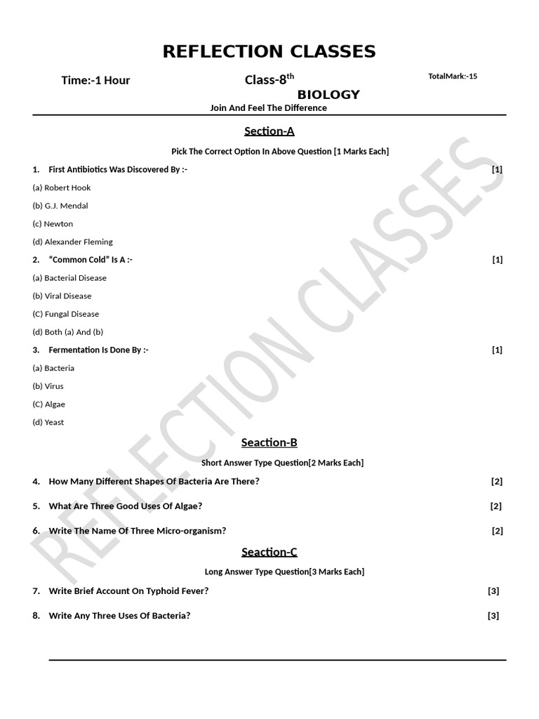 REFLECTION CLASSES | PDF