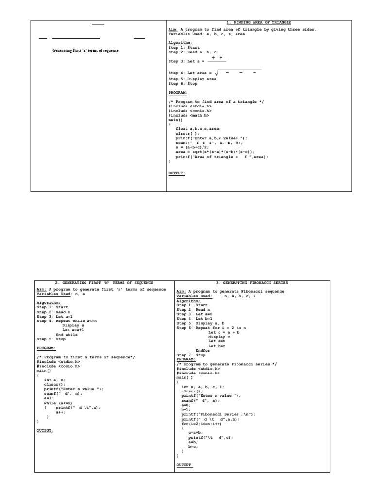 BCA 1st Semester C-Language Experiments | PDF | Computing | Computer ...