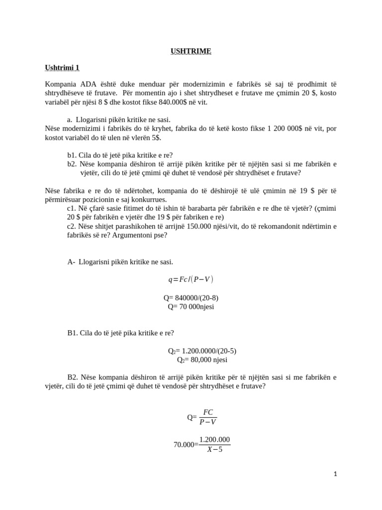 9 Ushtrime Te Ndryshme Mbi çmimin Pdf