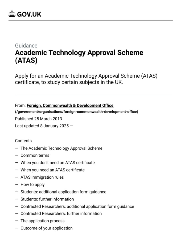 ATAS Certificate Application Guide | PDF | Travel Visa | Doctor Of ...