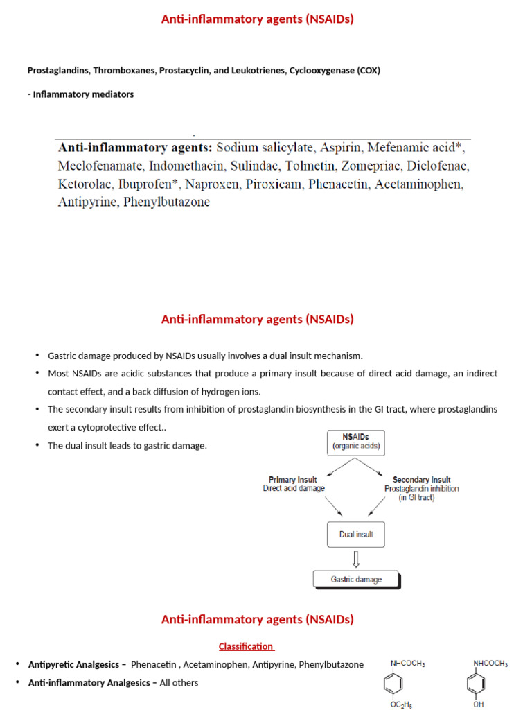 Anti Inflammatory | PDF | Nonsteroidal Anti Inflammatory Drug | Aspirin