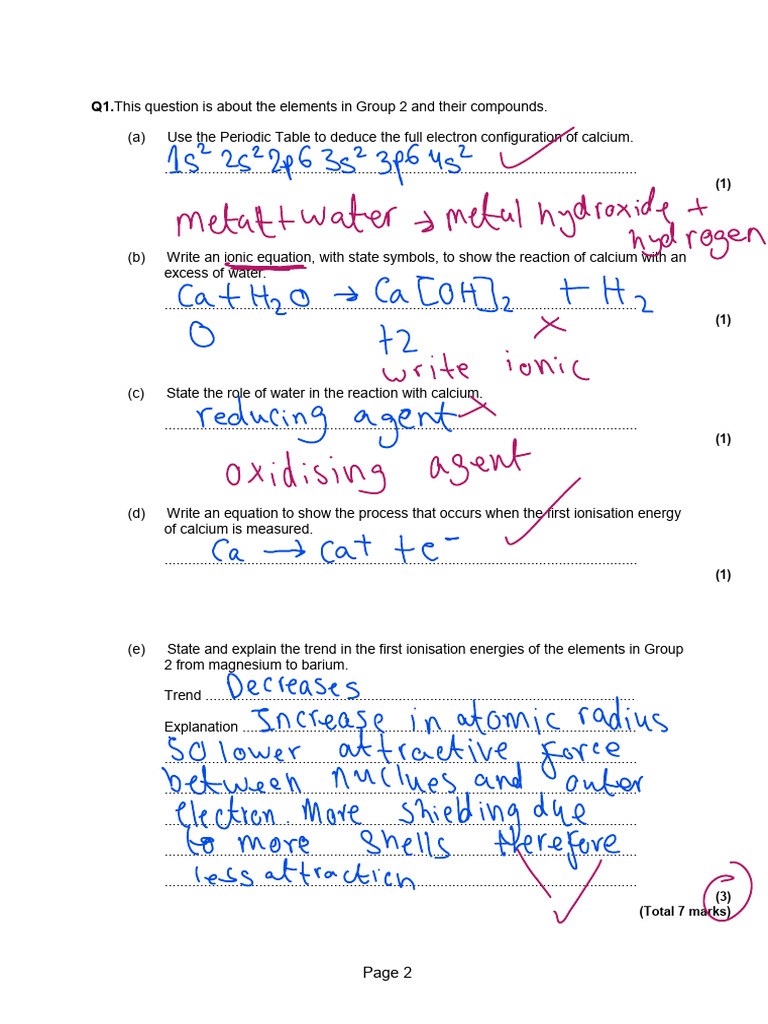 Group 2 and Period 3 Elements Analysis | PDF | Chemical Elements | Ion