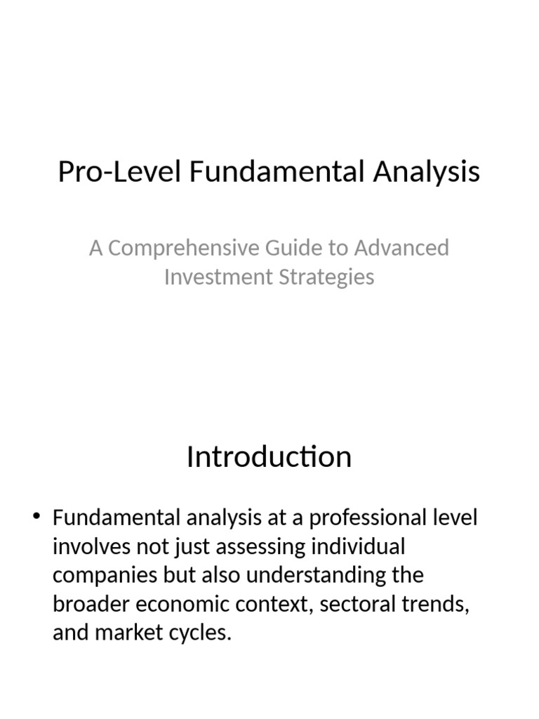 Pro Level Fundamental Analysis | PDF | Macroeconomics | Economic Growth