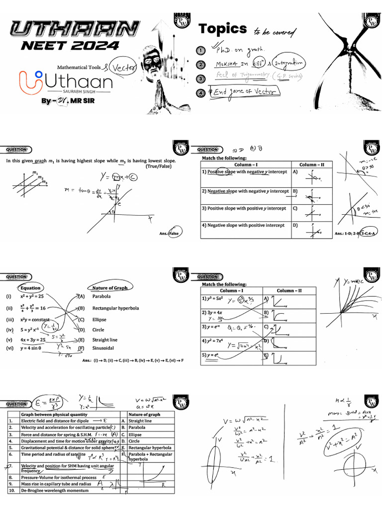 Basic Maths & Vectors Uthaan 8 Slides | PDF