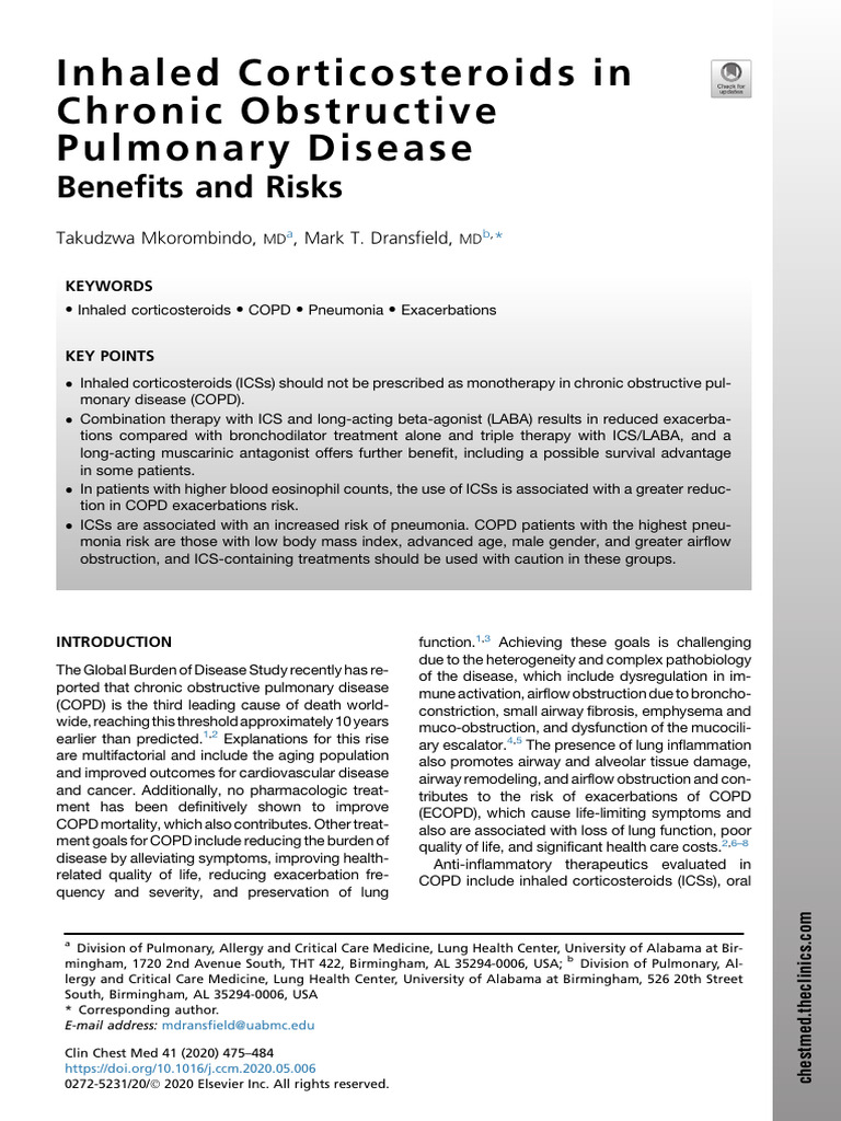 ICS | PDF | Chronic Obstructive Pulmonary Disease | Medical Specialties