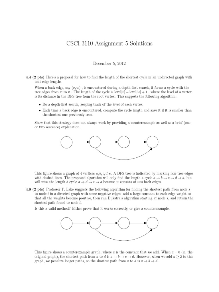 Assignment 5 Solutions - Dalhousie University CSCI 3110 | PDF ...