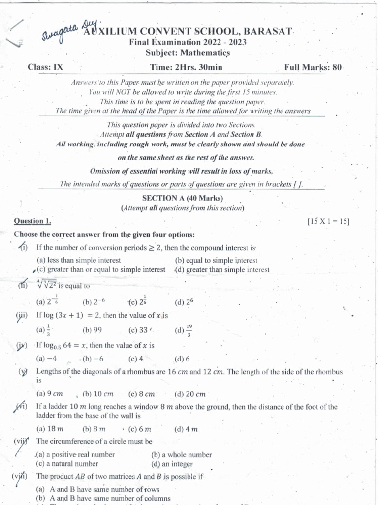 CLASS 9 MATH 2023 visual data 5