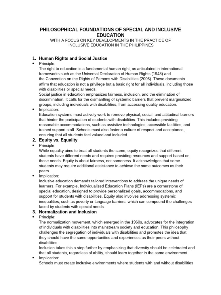 Foundations of Inclusive Education | PDF | Constructivism (Philosophy ...