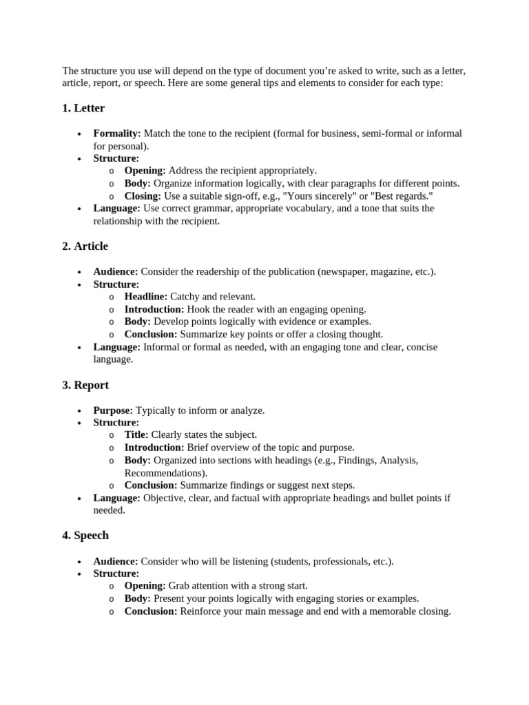 Structure - Directed Writing | PDF | Audience | Proofreading