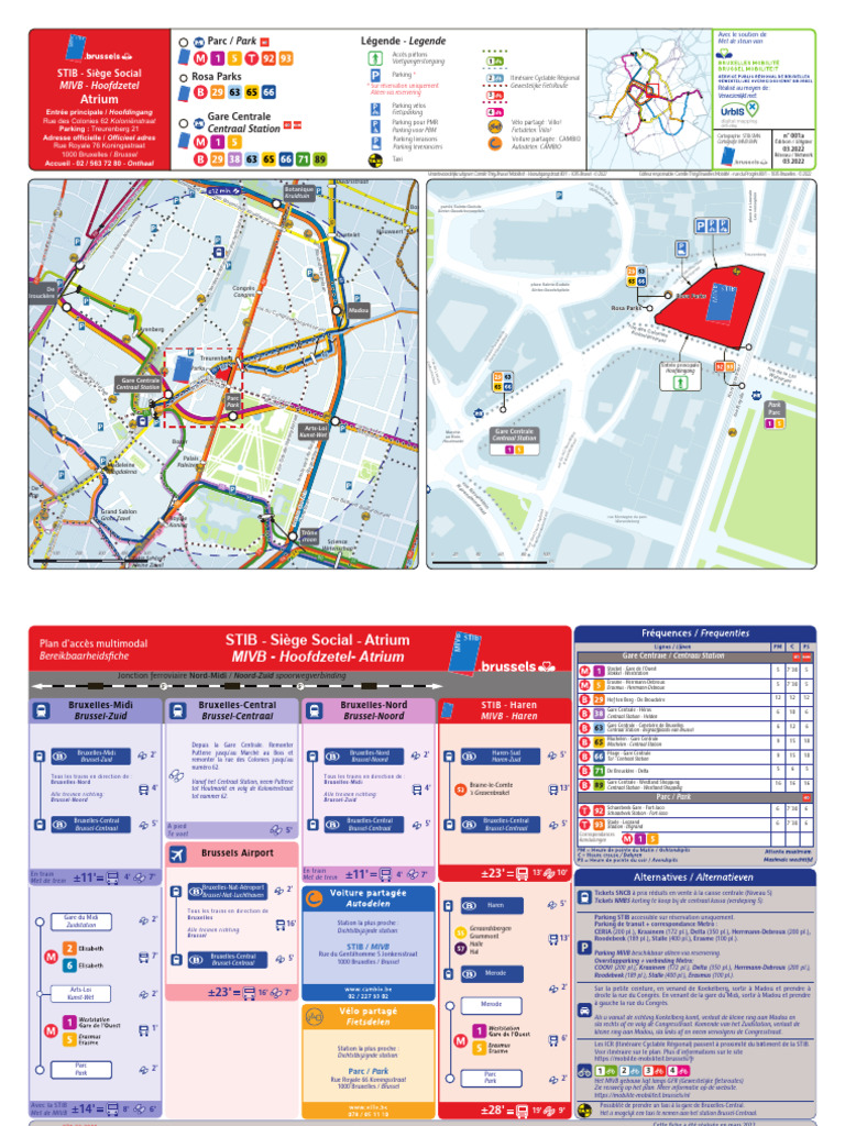 Plan d'accès STIB - Atrium Bruxelles | PDF | Exercice d’aérobic ...