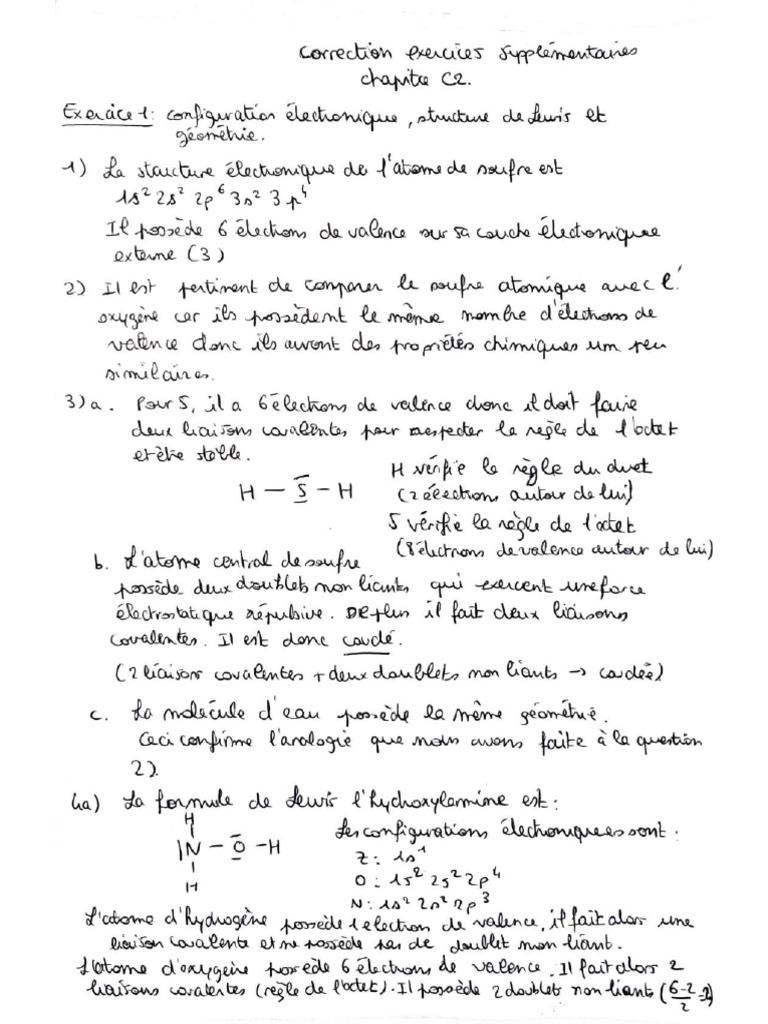 Correction Ex Supp 1spe C2 | PDF