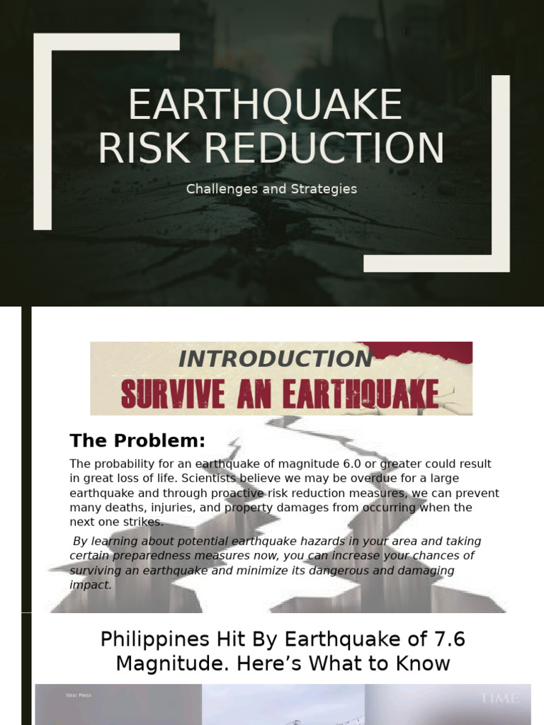 Earthquake Risk Reduction Strategies | PDF