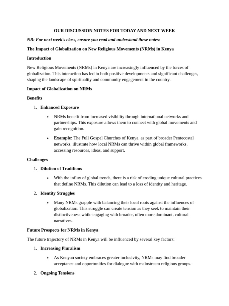 Our Discussion Notes For Today and Next Week-6th, 12th Next Week March ...