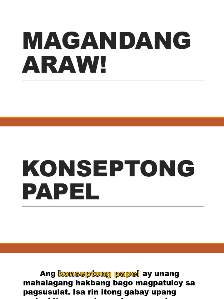 Konseptong Papel | PDF