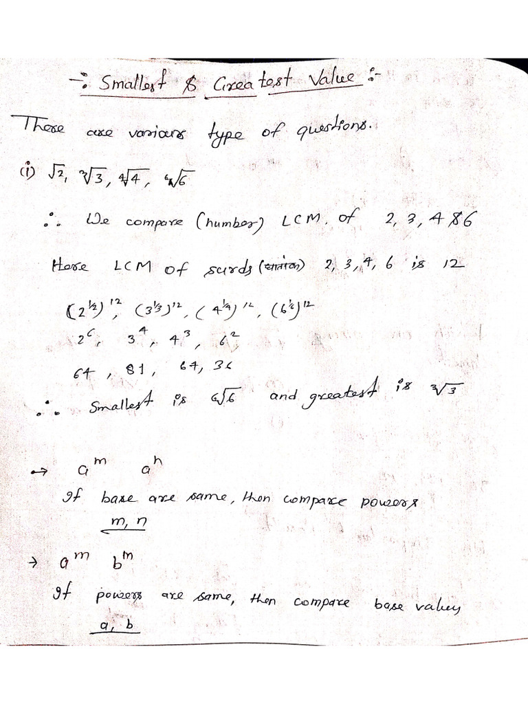Smallest and Greatest Value | PDF
