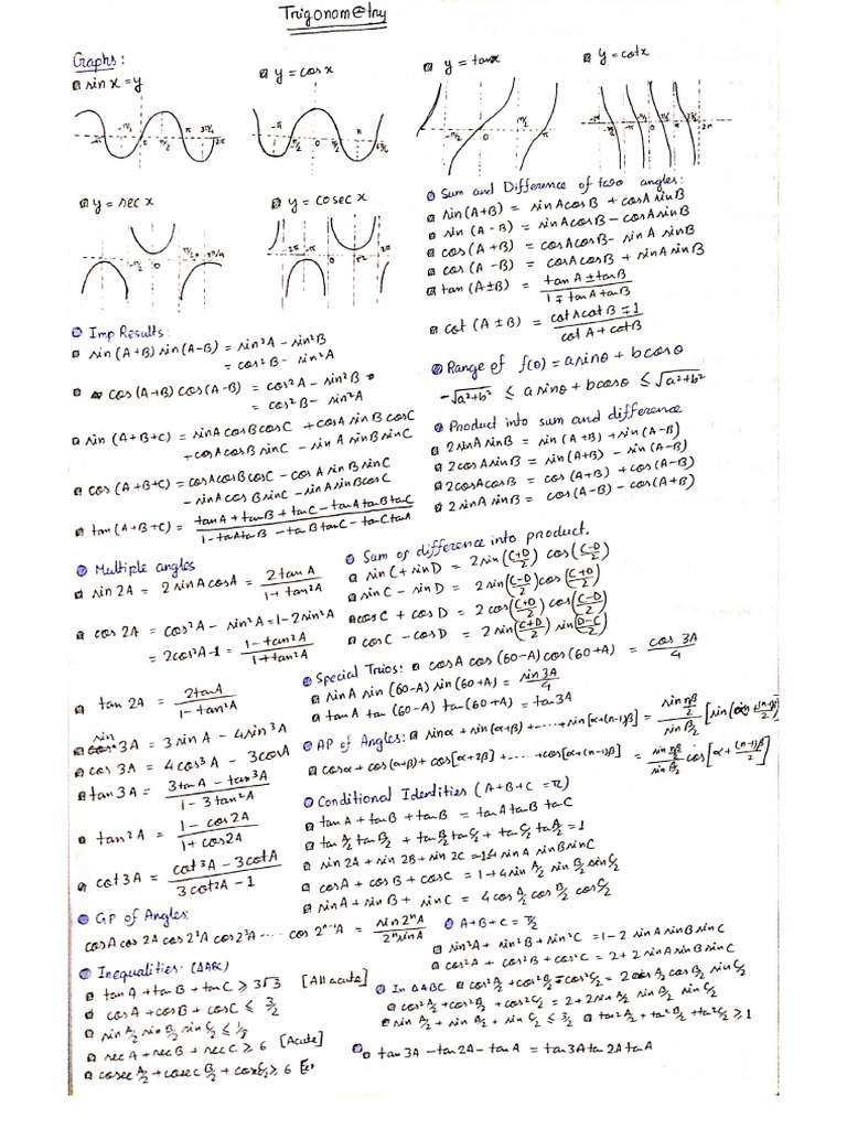 Mathematics Notes | PDF