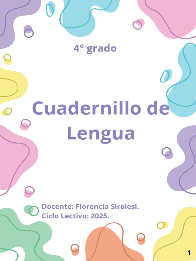 Cuadernillo de Lengua 4° | PDF
