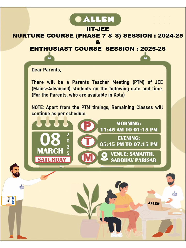 March: Iit-Jee Nurture Course (Phase 7 & 8) Session: 2024-25 ...