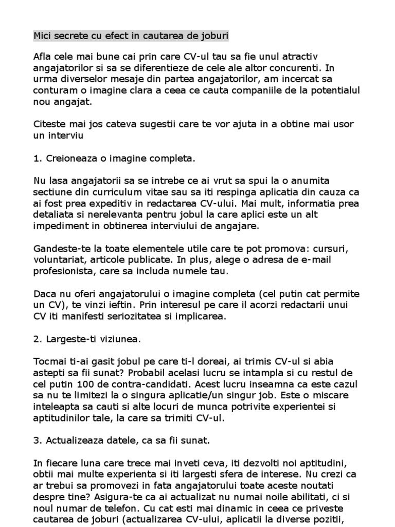 3 Calitati Si 3 Defecte Interviu