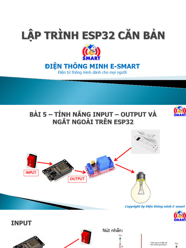 Bai5 - Tinh Nang Input - Output Va Ngat Ngoai Tren Esp32 | PDF