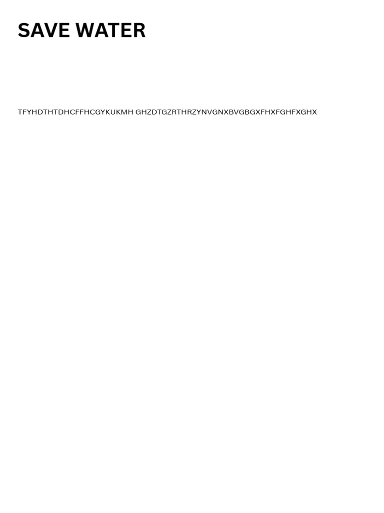 Save Water PDF | PDF
