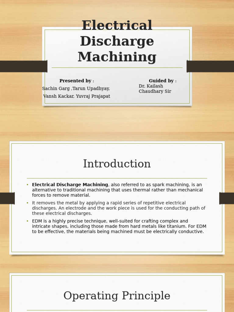 EDM Machining: Principles and Applications | PDF | Electrical Breakdown ...