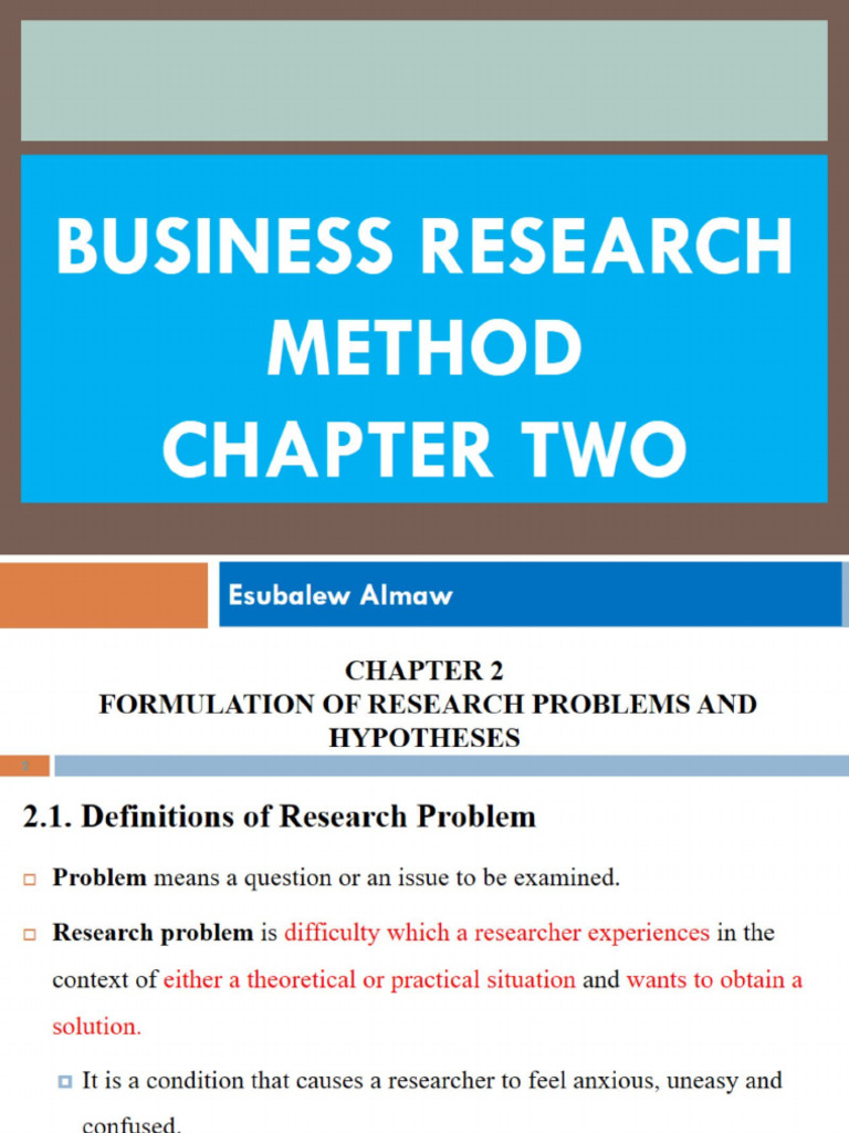 Research Problems and Hypotheses Guide | PDF