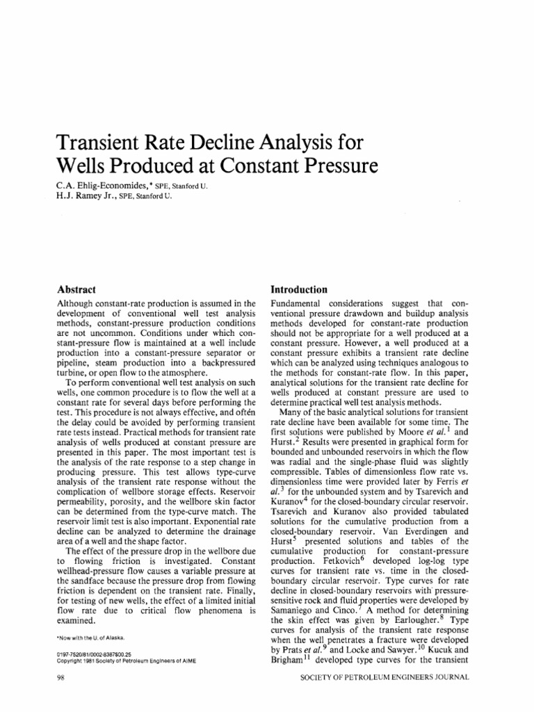 Spe 8387 - Transient Rate Decline Analysis For Wells Produced at ...