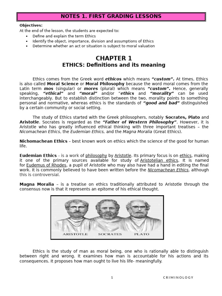 Understanding Ethics: Definitions & Importance | PDF | Virtue | Morality