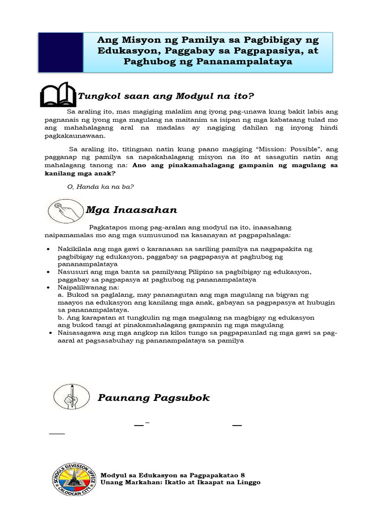 EsP 8 Q1 Week 3 4 | PDF