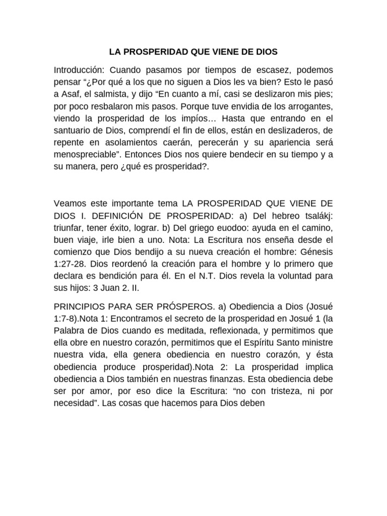 Prosperidad Divina: Claves y Principios | PDF