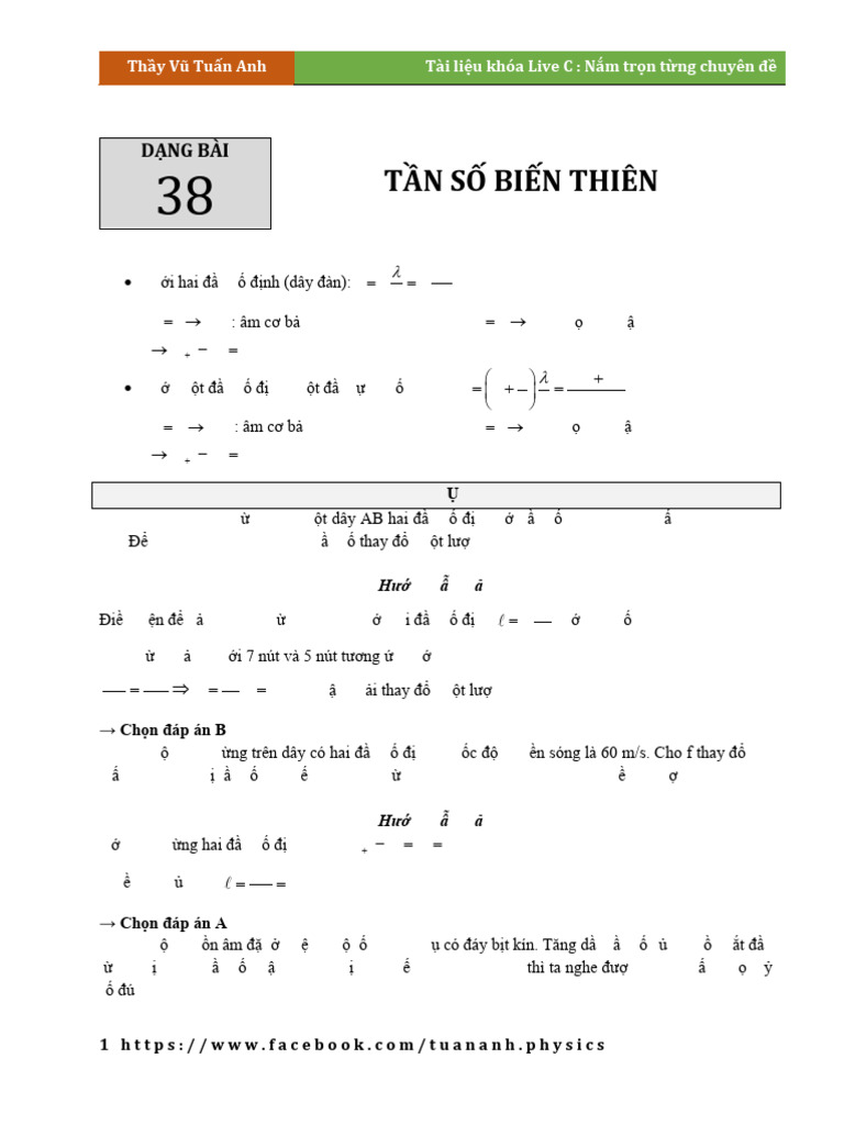 Thay Vu Tuan Anh. Dang 38. Tan So Bien Thien | PDF