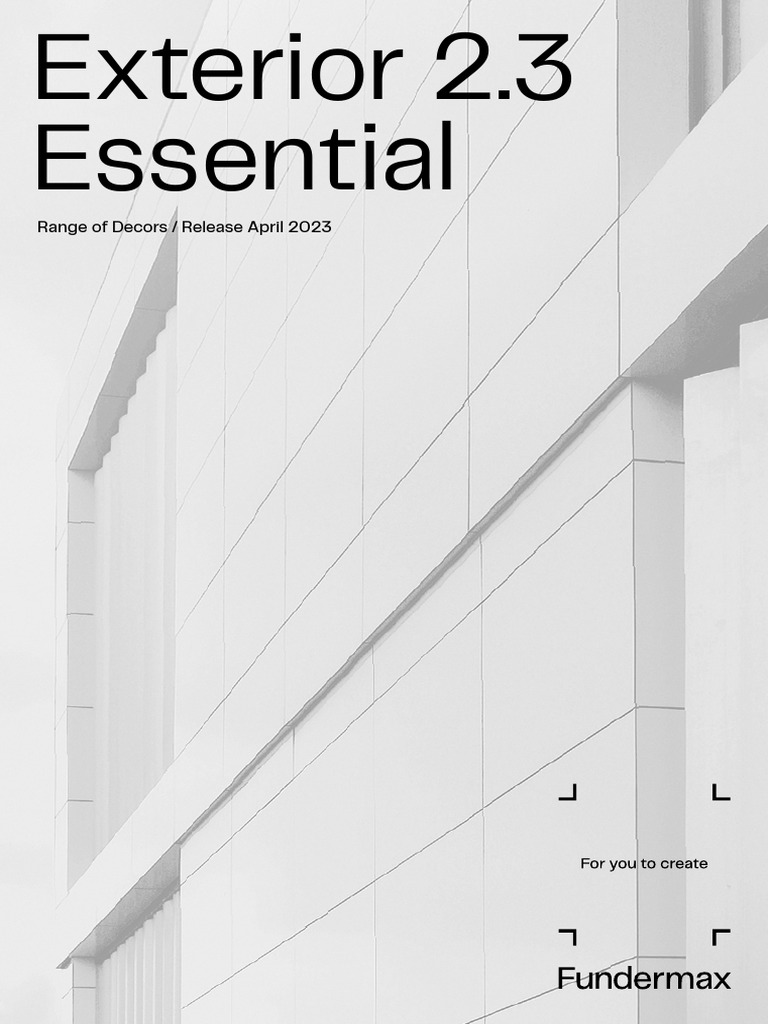 Fundermax Exterior 2.3 Essential Catalogue | PDF | Machining