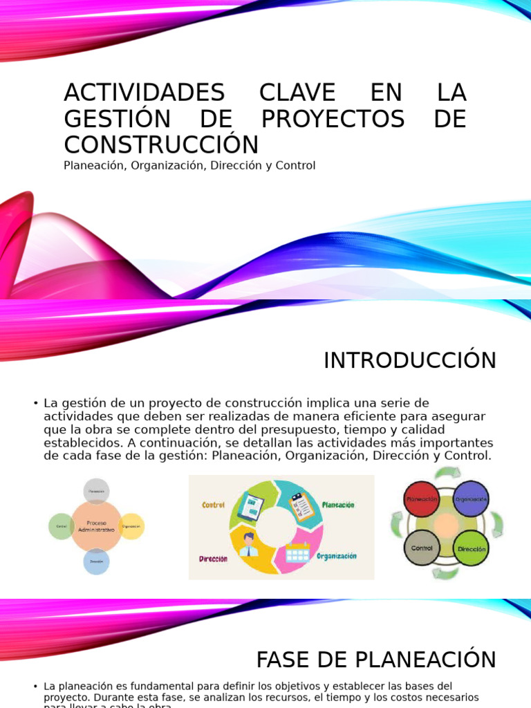 Claves en Gestión de Proyectos de Construcción | PDF | Planificación ...