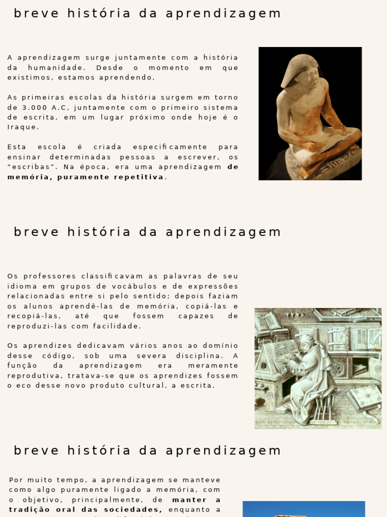 História da Aprendizagem e Memória | PDF | Aprendizado