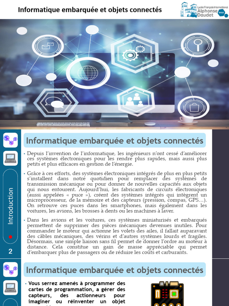 Informatique embarquée et objets connectés | PDF | Interaction humain ...