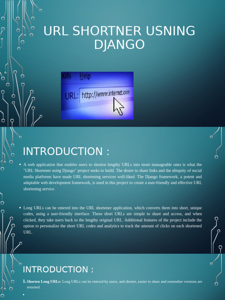 Django URL Shortener Project Overview | PDF