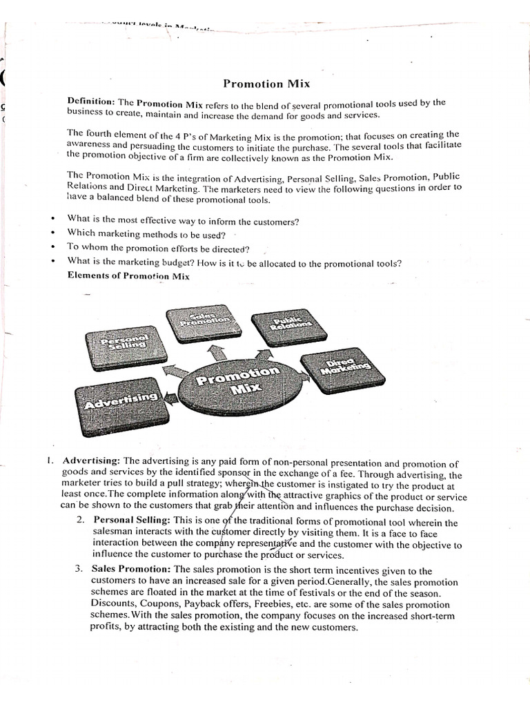 Promotion Mix | PDF