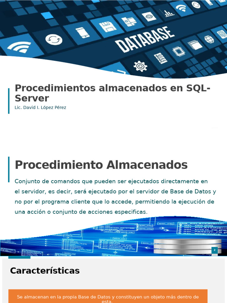 Procedimientos Almacenados en SQL Server | PDF | SQL | Servidor SQL de ...