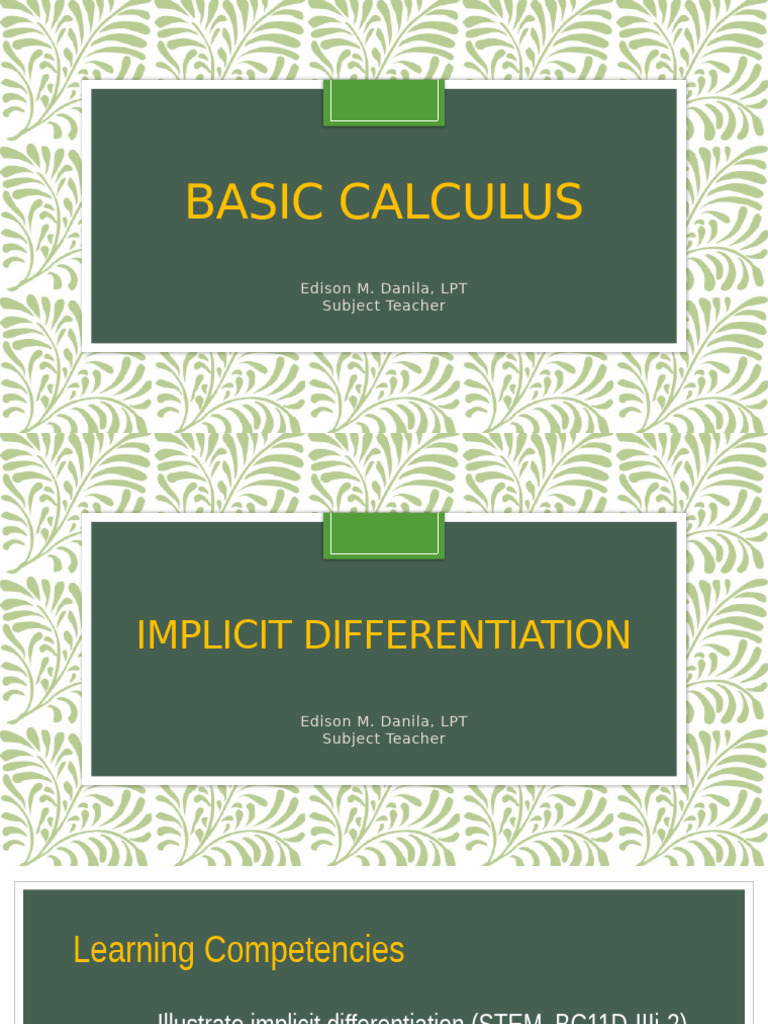 Understanding Implicit Differentiation | PDF