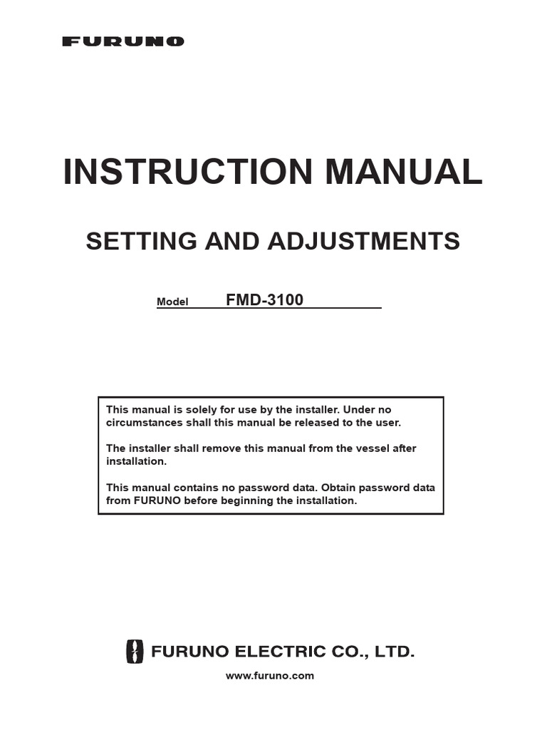 fmd3100 Settings and Adjustments Manual | PDF | Computer Network ...