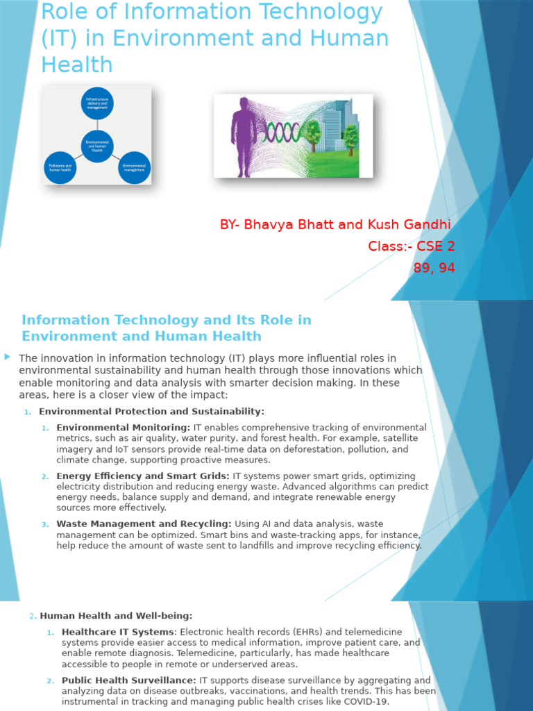 IT's Role in Environmental Health | PDF | Internet Of Things ...
