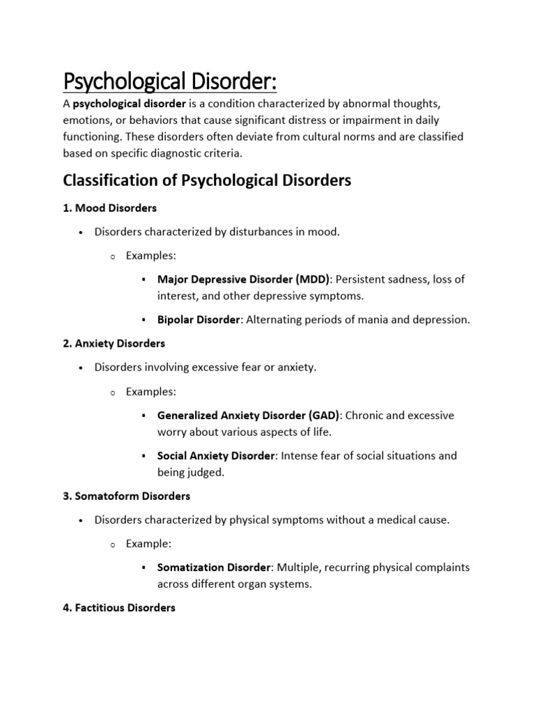 Understanding Psychological Disorders | PDF | Personality Disorder ...