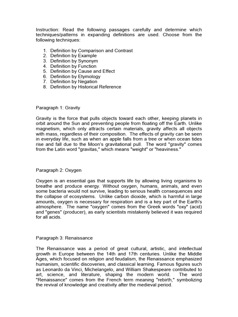 Techniques for Expanding Definitions | PDF