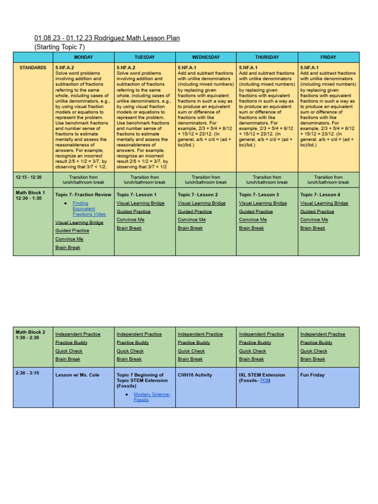 01.08.23 - 01.12.23 Rodriguez Math Lesson Plan | PDF | Mathematics ...
