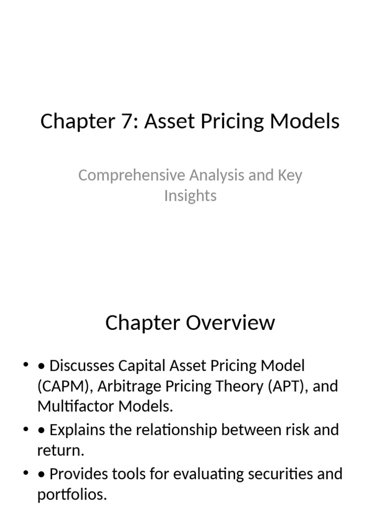 Asset Pricing Models Explained | PDF | Capital Asset Pricing Model ...