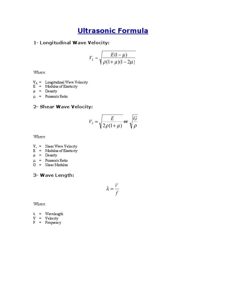 Ultrasonic Formula Decibel Waves