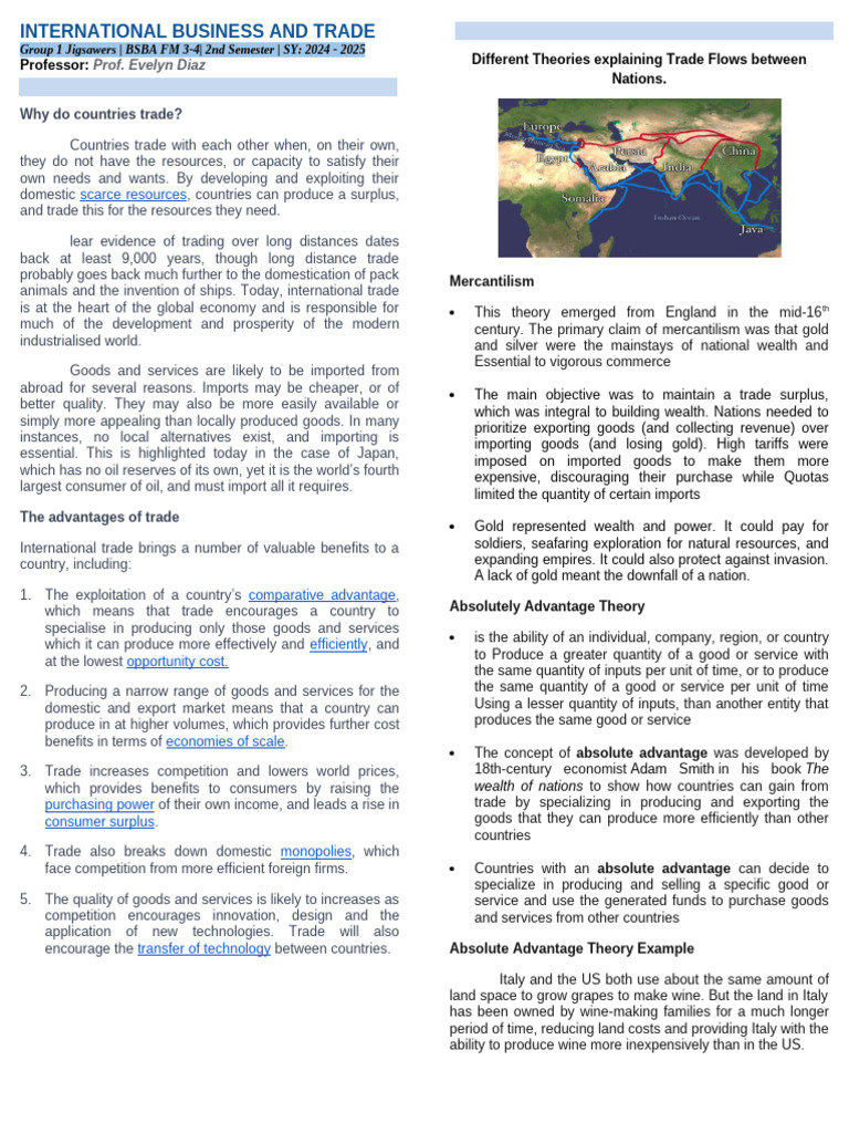 International Business and Trade | PDF | Comparative Advantage | Economies