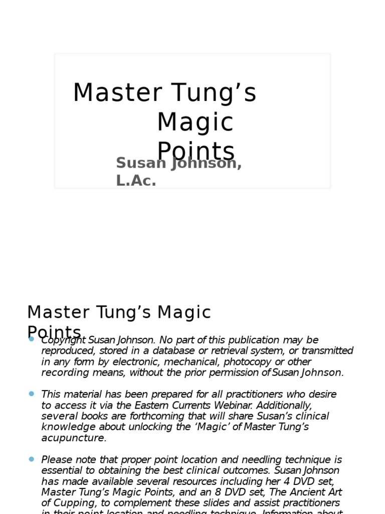 Master Tung's Acupuncture Points Guide PDF Hand Anatomical Terms