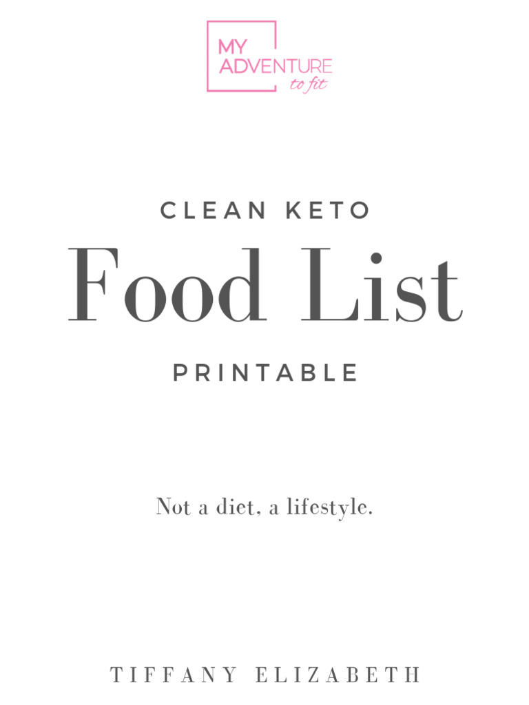 Clean Keto Food List Printable | PDF | Foods | Food Ingredients